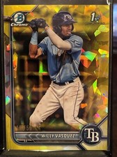 2022 Bowman Chrome Sapphire Willy Vasquez Gold Refractor /50 1st Bowman RC BCP19