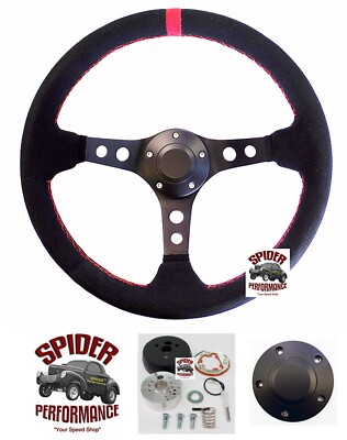 1968 Camaro steering wheel 13 3/4'' RED LINE SUEDE
