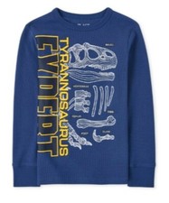 The Children's Place Boy's Graphic Thermal Top Size XL 14 Color Galaxy Navy