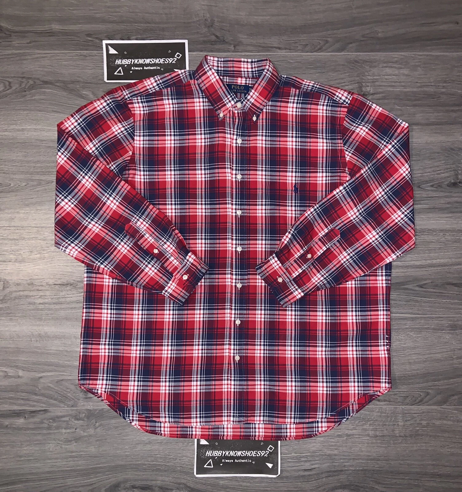 POLO RALPH LAUREN Men’s Big & Tall Red Multi Plaid Classic-Fit Oxford Shirt
Opens in a new window or