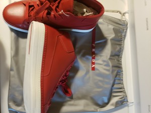 mens white prada trainers