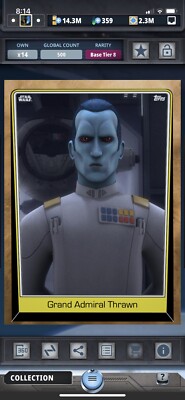 Topps Star Wars Digital Card Trader Tier 8 - Bronze Thrawn Base 5 - 500 cc