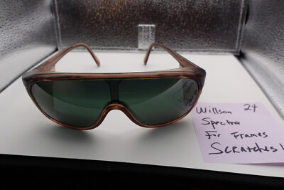 Vintage Spectra by Willson Safety Eyeglasses Frames Brown Side Shields sg 24