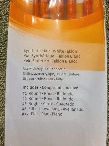 Princeton Synthetic White Taklon Real Value Brush Set - 5 Brushes Per/Pkg - 9155 - Picture 2 of 7