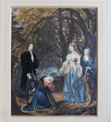 Antique Victorian Framed Oil Colour Jenny Dean Print G Baxter Mrs Seyffarth 