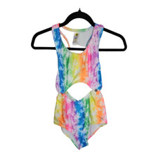 Body Glove Girls Size 12 Bright Colored Tie-Dyed One Piece Swimsuit New