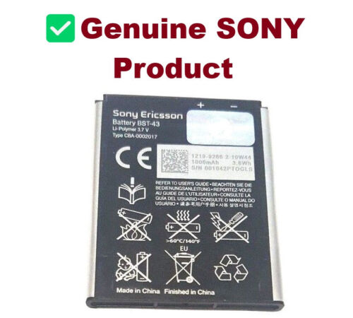 Replaces Sony Ericsson J100 U100i J10i W810i etc. Battery (BST-43) - Afbeelding 1 van 1