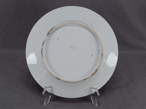 Chamberlain Worcester Hand Painted Floral Cobalt & Gold 9 1/4 Inch Plate C. 1815 - Picture 8 of 12