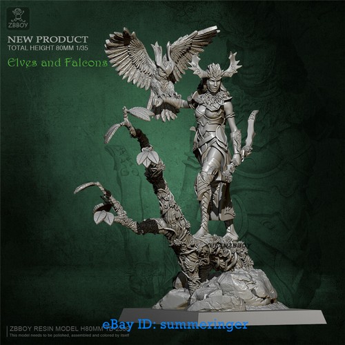 1/35 Scale Falconry Huntress Unpainted Figure Model Kits Unassembled YUFAN Model - Picture 2 of 5