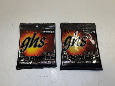 LOT GHS GBXL GBTNT Boomers Roundwound Electric Guitar Strings Lights 09-42 10-52