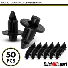 50Pcs Door Trim Retainer Clip Push-Type for Toyota Corolla Lexus Geo 6.3mm Nylon