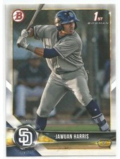 Jawuan Harris San Diego Padres 2018 Bowman Draft 1st Bowman Card