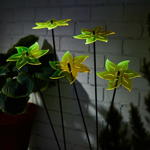 5x Sonnenfänger Deko Garten Pfähle Lotus fluoreszierend Zubehör Ornament Geschenk - Bild 11 von 25