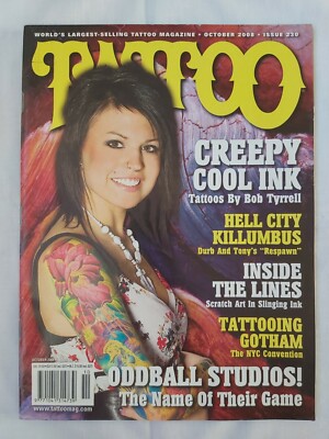 TATTOO MAGAZINE #230 OCTOBER 2008 - BOB TYRRELL - NYC CONVENTION - DURB & TONY