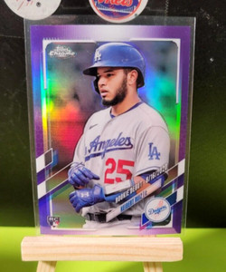 2021 TOPPS CHROME UPDATE KEIBERT RUIZ ROOKIE DEBUT RC PURPLE REFRACTOR #USC47