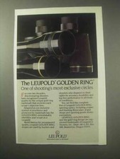 1985 Leupold Scopes Ad - The Golden Ring