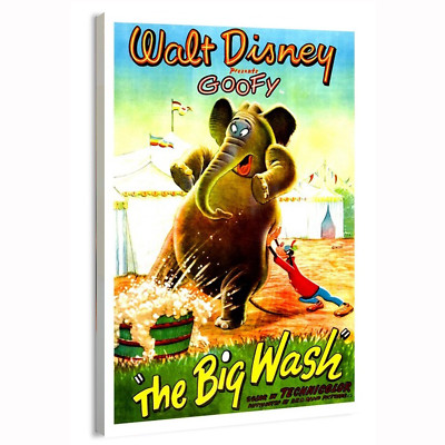 1947 The Big Wash (Walt Disney) KIDS Movie Poster or Canvas Home Decor Art Print