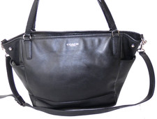 COACH Peyton Diaper Bag Black Coated Travel Tote Baby