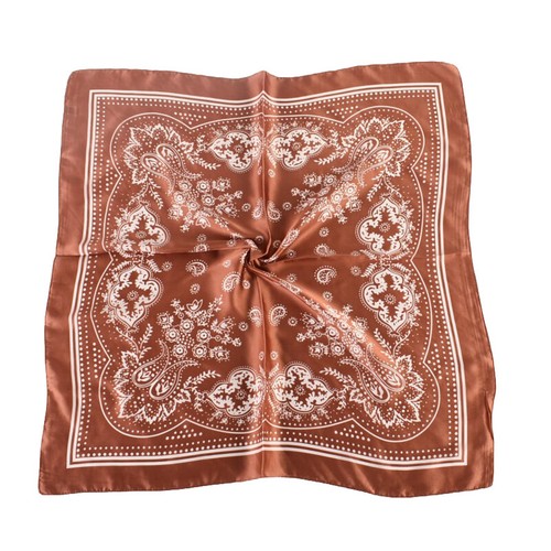 Lady Hair Scarf Neckerchief Scarves Cashew Flower Satin Square Silk Scarf Shawl - Picture 31 of 33