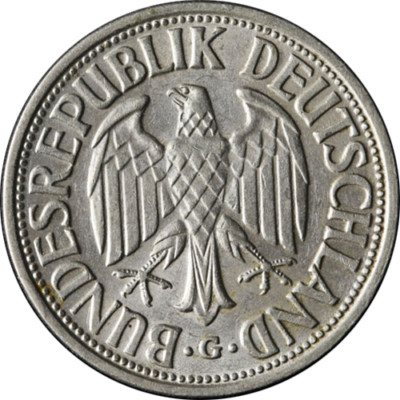 Germany: Federal Republic 1950-G Mark KM#110 Choice AU - Nice Luster Nice Strike