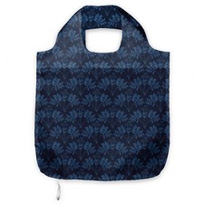Image of Blue Reusable Grocery Bag Ocean Inspired Flowers