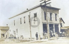 Nunica MI Michigan Town View 1910 Gray's Store People RPPC Photo Postcard COPY