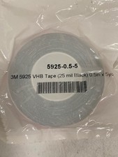 3M 5925 VHB Black Foam Double Sided Tape - Strong, Waterproof Adhesive
