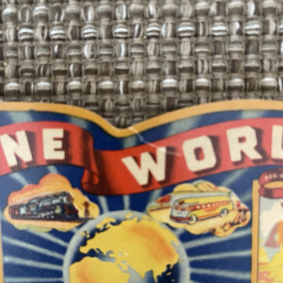 Antique One World "Best Gold-Eyed Needles" Cardboard Advertising Needle Holder Foto 3 de 4