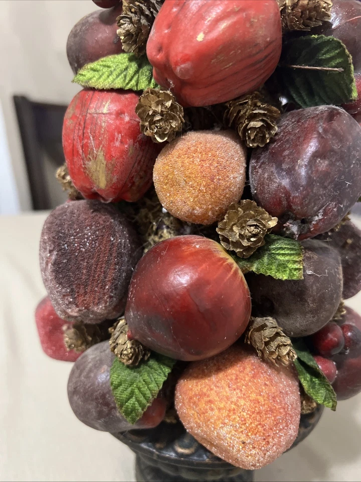 Vintage Decorative Sugar Fruit Tree, 16” In Ceramic Vase Excellent Conditions. - Image 3 of 4