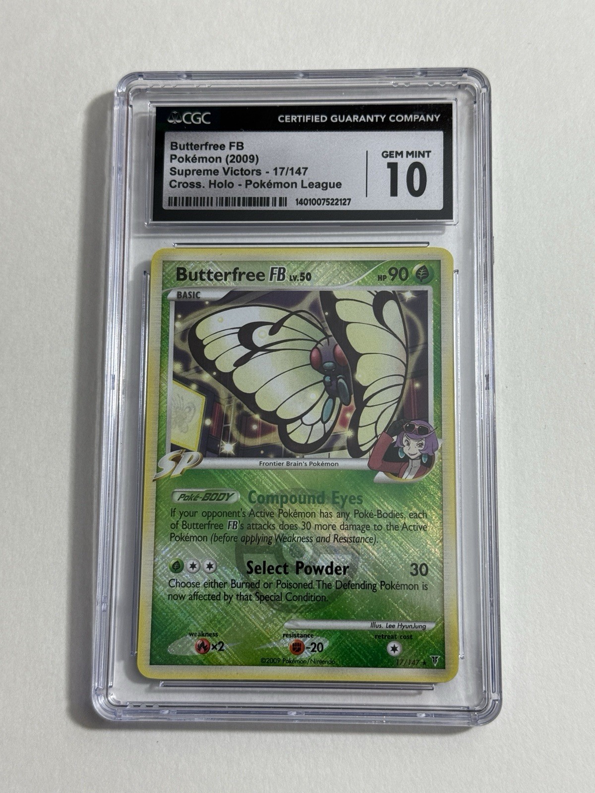 Butterfree FB 17/147 Cross Holo Pokémon 2009 CGC 10 Supreme Victors