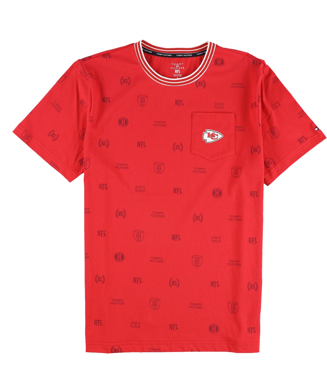 Tommy Hilfiger Mens Kansas City Chiefs Graphic T-Shirt Red Medium 4790₽