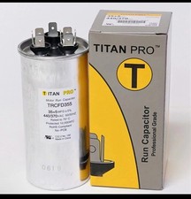 TitanPro TRCFD355 HVAC Round Dual Motor Run Capacitor 35/5 MFD/UF440/370 Volts
