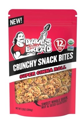   New Dave's Killer Bread SUPER CINNA ROLL Crunchy Organic Snack Bites 7.2oz