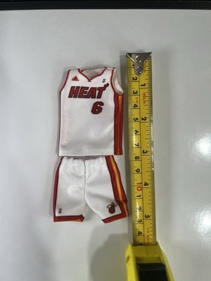 1/12 scale LeBron James Miami Heat Jersey For SHF MAFEX Starting Lineup Figure