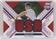 2019 Elite Extra Edition USA National Team Materials Purple 10/15 Casey Mize s3g