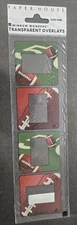 Paper House Transparent Overlays with a Football theme- 4 frames