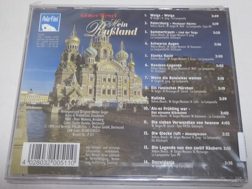 GÜNTER WEWEL mein rußland NEU/SEALED (CD Album, Pop, Polar Film) - Bild 2 von 2