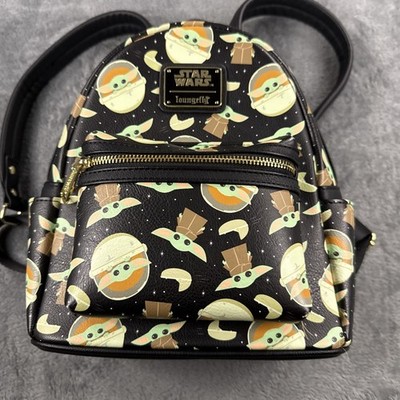 Disney Parks Loungefly Grogu Baby Yoda STAR WARS Mandalorian Mini Backpack  EUC