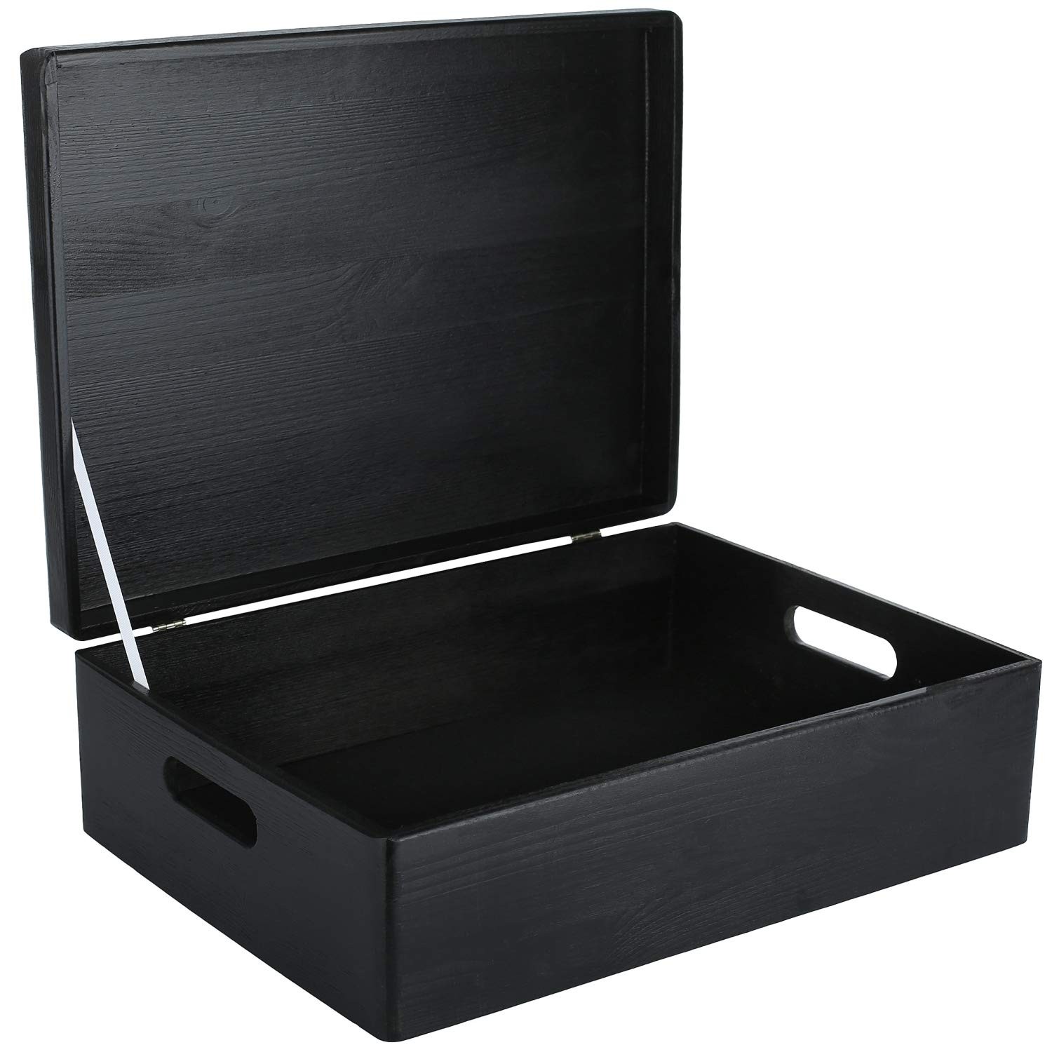 Boite en bois noir de rangement design épuré et finitions soignées