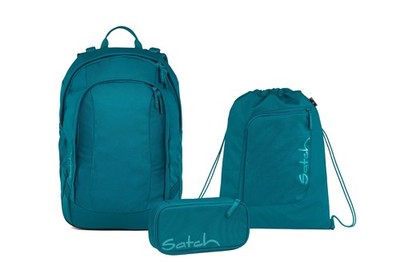 Satch Schulrucksack-Set AIR Deep Petrol 3-teilig, Kollektion 2025