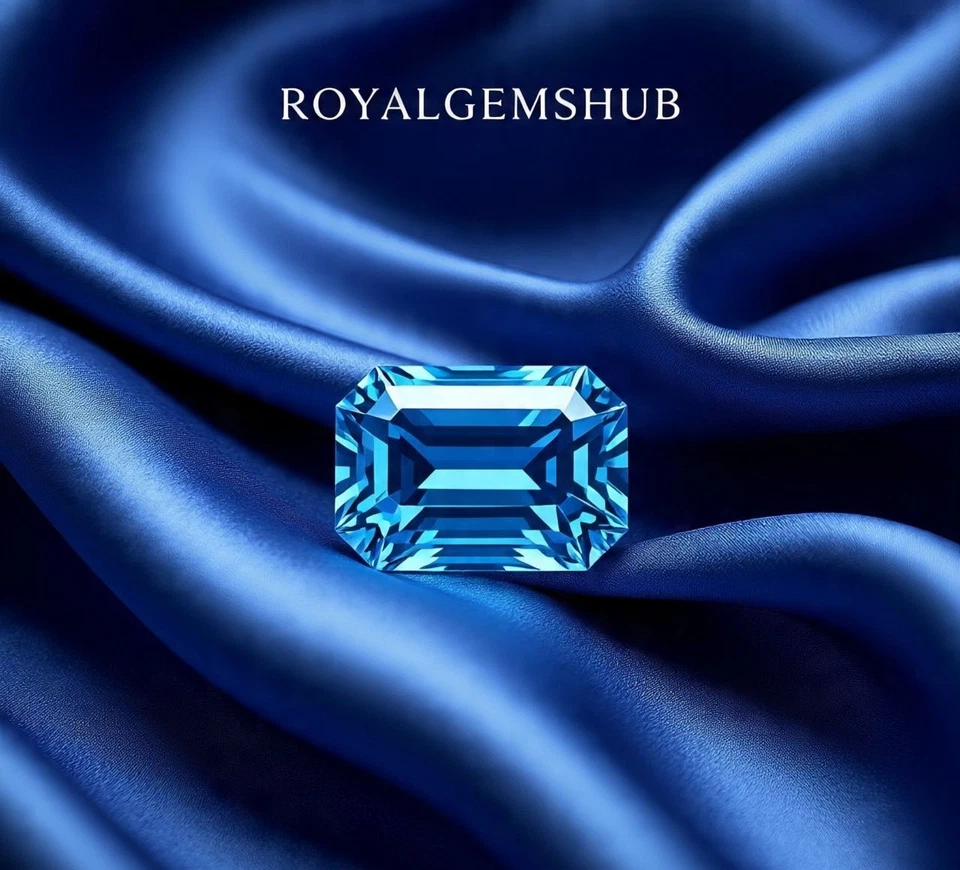 Сертифицированный AAA+ 3 карата натуральный изумруд огранки синий цвет бриллиант класса D VVS1 - Изображение 4 из 4