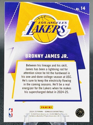 2024-25 Panini Donruss Basketball Bronny James Jr. Great X