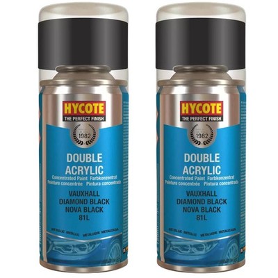Hycote Farbsprühlack XDVX410 Vauxhall Diamond Black (Metallic) 150 ml x2