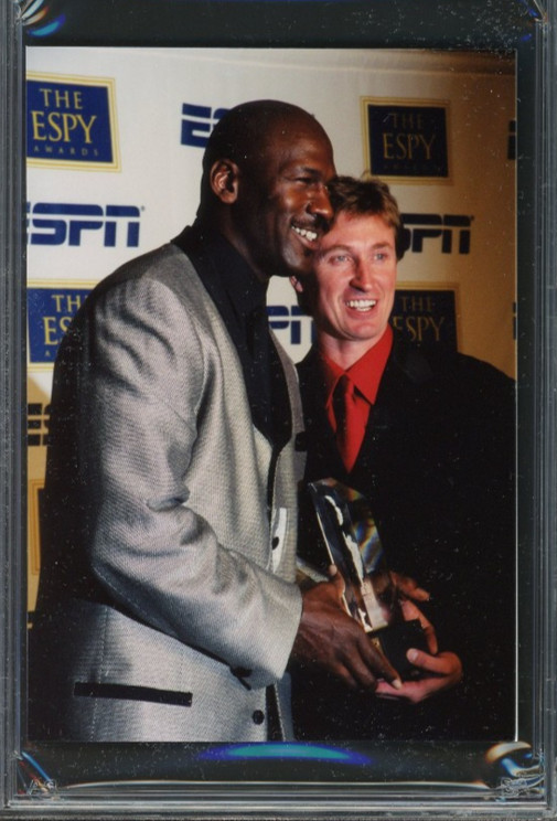 Michael Jordan & Wayne Gretzky Original 2000 Photo – PSA Type I – Rare Candid view 4