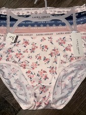 Laura Ashley  Women's Brief Underwear Panties Floral 5-Pair Polyester B  S