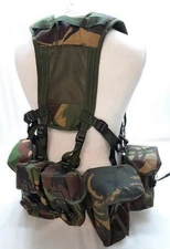 Airborne Army Webbing British DPM Camo Assault Belt Yoke & Assorted Pouches (M)