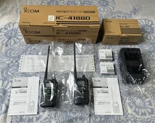 Icom IC-4188D radio x 2 batteries x 2 chargers