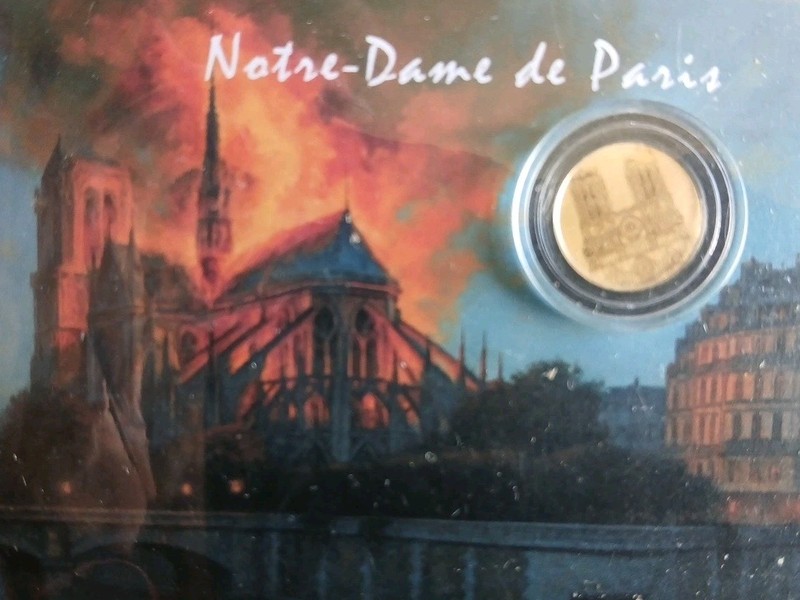 2026 Liberia Notre Dame de Paris Micro Gold Coin $12 1/1000 oz .9999 Fine Carded