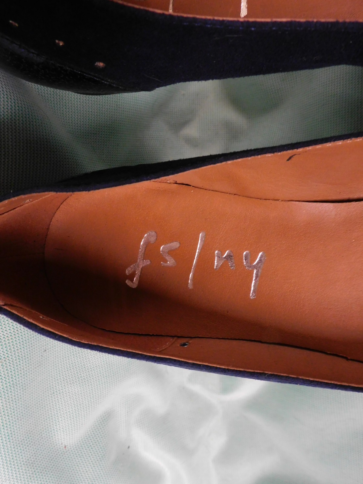 SAOLA BALLERINE SUOLA FRANCESE FS NY BLU NAVY PELLE SCAMOSCIATA TAGLIO BERRETTO PUNTA 9M NUOVE