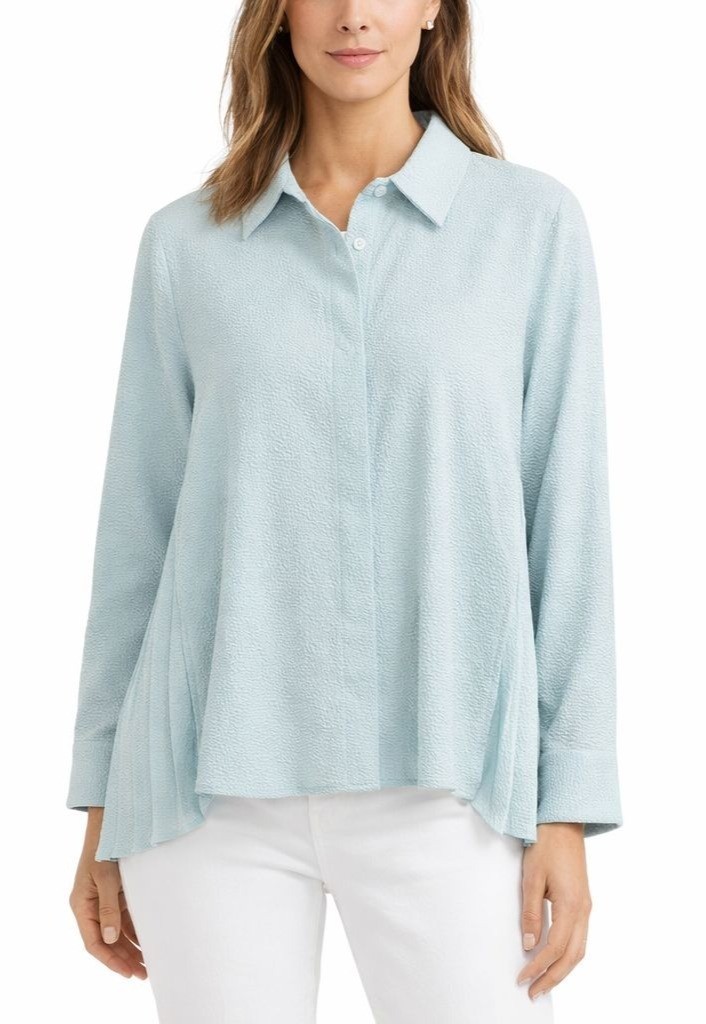 Tuckernuck Adele Crepe Button Down Pleated Swing … - image 12